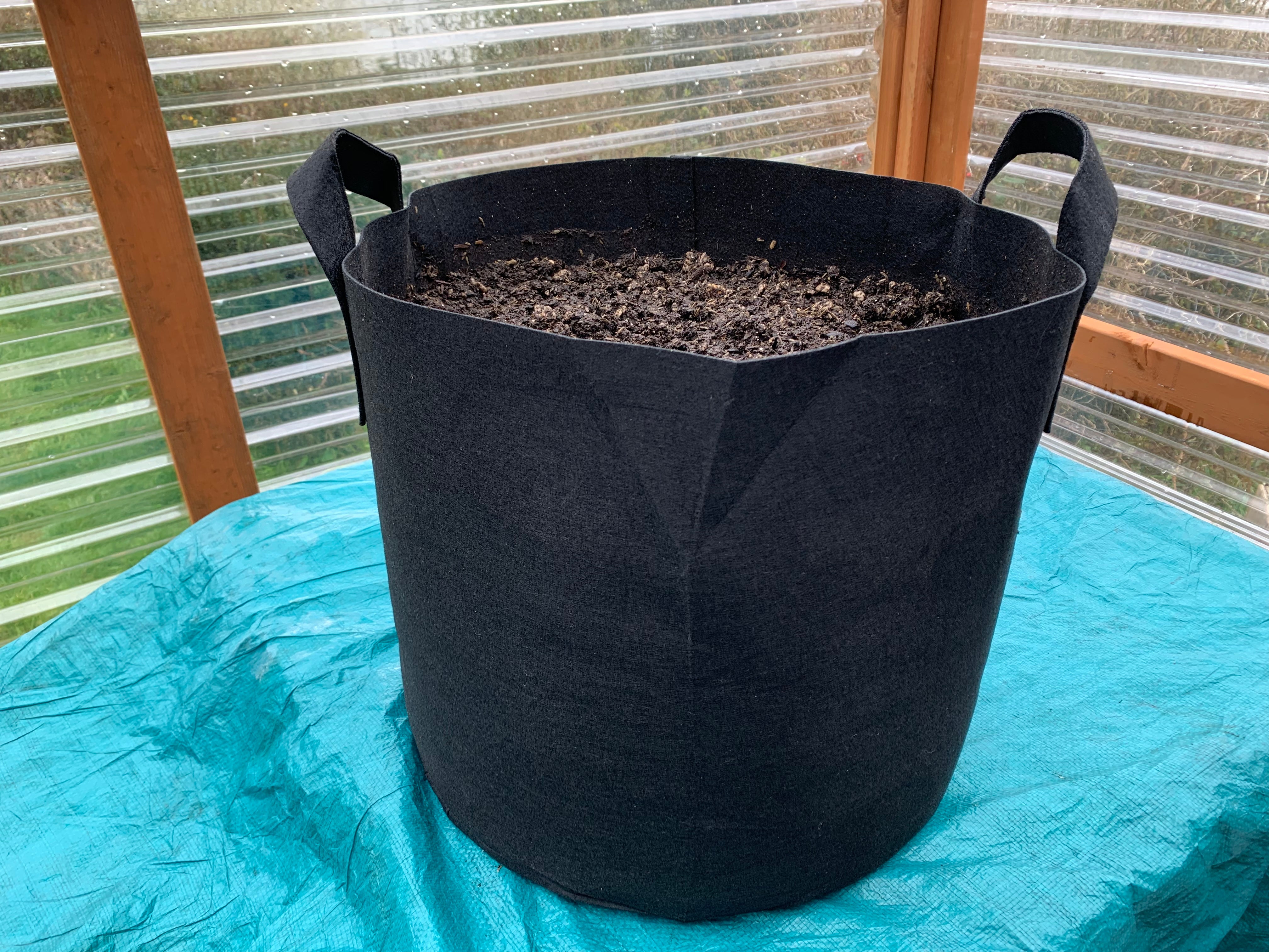 Filled Fabric Pot